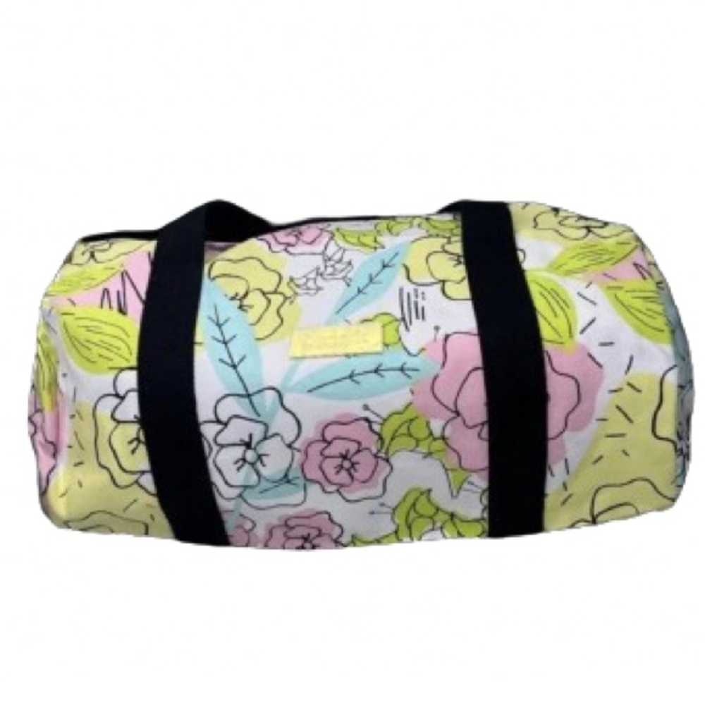 NEW Benefit Duffle Bag Beach Travel Vacation Gym Yoga Floral Crossbody10’x18’